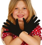 Zwarte verkleed handschoenen voor kinderen - verkleed accessoires handschoenen