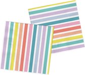 Servetten Pastel Stripes - 20stk