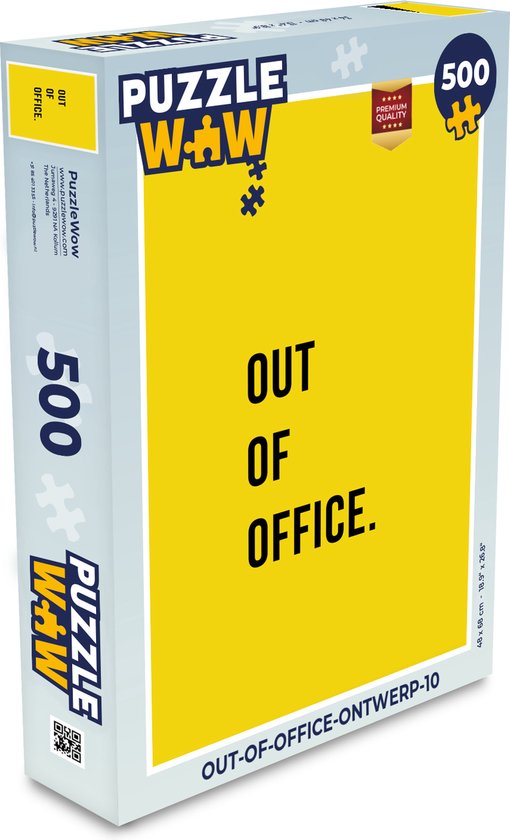 Puzzel Quotes - Out of office - Geel - Legpuzzel - Puzzel 500 stukjes | bol
