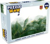 Puzzel Marmer - Groen - Luxe - Goud - Marmerlook - Legpuzzel - Puzzel 1000 stukjes volwassenen