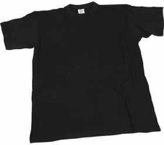 T-shirt - Zwart - B: 55 cm - Afm Large - Ronde hals - 2 stuks