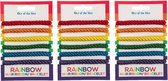 Armbandjes/haarbandjes - Gay Pride/Regenboog thema kleuren - 24x stuks