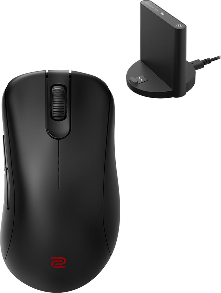 BenQ Draadloze Gaming Muis ZOWIE EC1-CW - Ergonomisch - eSports - Verbeterde receiver - 24-staps scrollwiel - Zwart - Formaat L