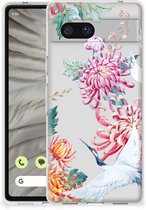 GSM Hoesje Google Pixel 7A Smartphonehoesje Customize Bird Flowers