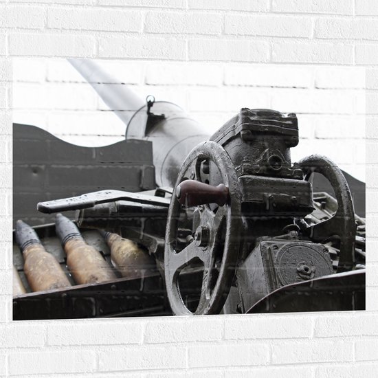 Muursticker - Close-up van Kogels in Kanon - 100x75 cm Foto op Muursticker