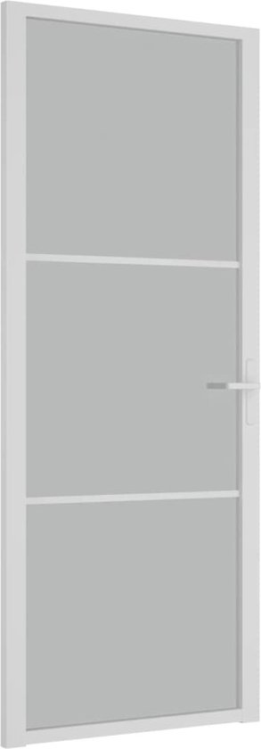 vidaXL-Binnendeur-83x201,5-cm-matglas-en-aluminium-wit