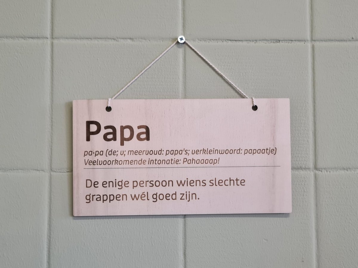 Vaderdag Cadeau | Fotoplank | Papa Is Mijn Held