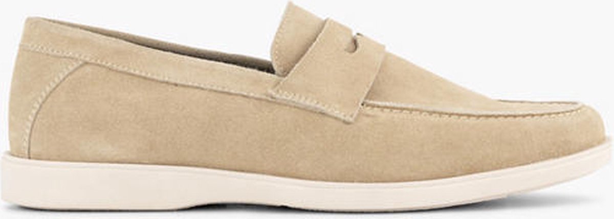 memphis one Beige suéde instapper - Maat 45