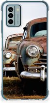 Mobiel Case Nokia G22 Telefoon Hoesje met doorzichtige rand Vintage Auto