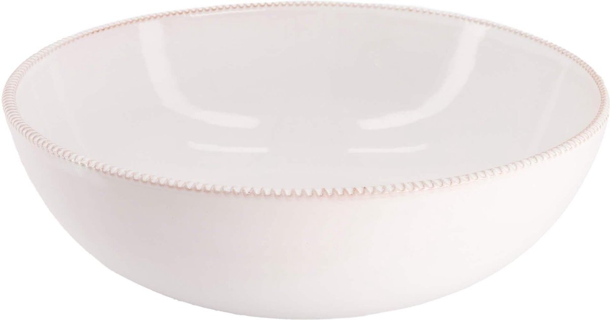 Enza Fasano  - Saladekom Pizzolato Bianco 28cm - Saladekommen