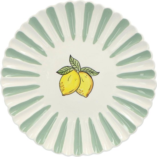 Dishes & Deco - Dinerbord Coquille Citron 28cm - Dinerborden