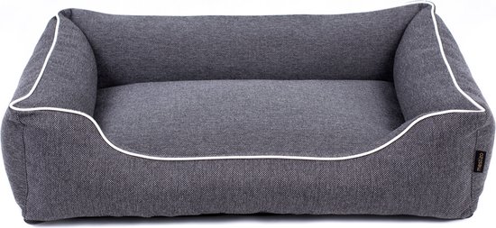 VidaXL honden/kattenbed gewatteerd kussen maat M grijs 65x48x18cm