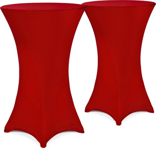 Foto: Detex 2x tafelrok statafel 70 75cm 30 c wasbaar bordeaux