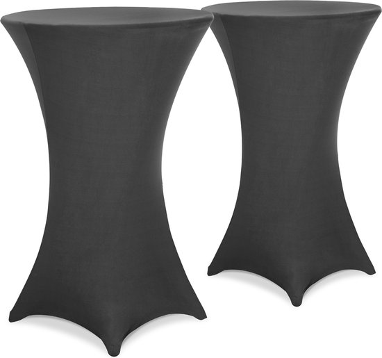 Foto: Detex 2x tafelrok statafel 70 75cm 30 c wasbaar antraciet