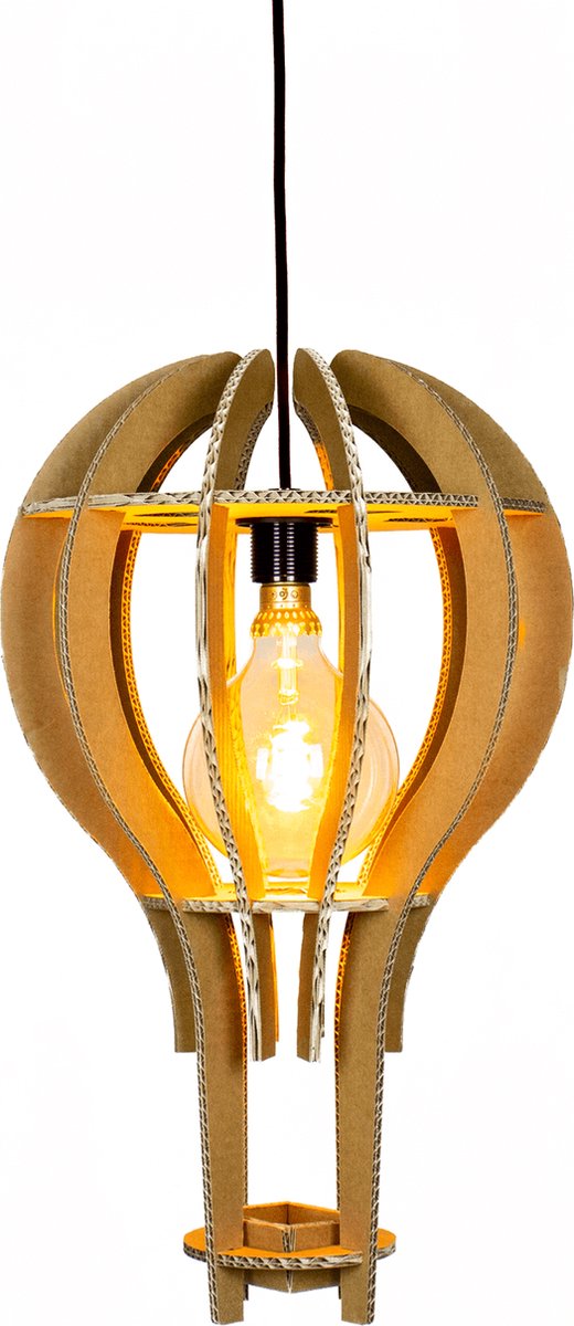 Kartonnen lommel lamp - Diameter 33 cm | E27 - Kartent