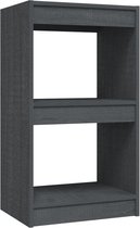 vidaXL-Boekenkast-40x30x71,5-cm-massief-grenenhout-grijs