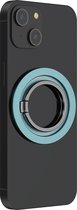 kwmobile magnetische telefoon ring compatibel met MagSafe geschikt voor Apple iPhone 15 / 14 / 13 / 12 Series - 360° draaibaar - In lichtblauw