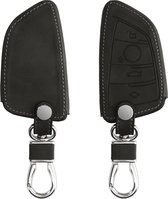 kwmobile autosleutelbehuizing geschikt voor BMW 3-knops Smart Key autosleutel - Sleutelbehuizing autosleutel - Sleutelhoes in donkergrijs