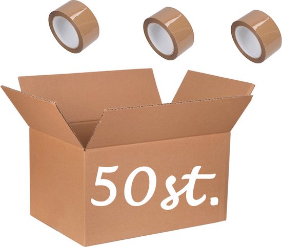 Carton de déménagement 50 pièces Carton XXL 1000 x 500 x 500 mm 1 ROULEAU  RUBAN Golf