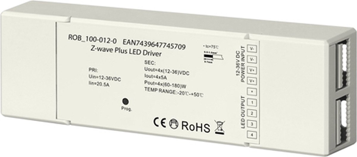 ROBB SMARRT Led Dimmer Z-Wave 12-36V 720W