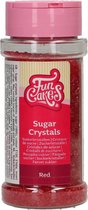 FunCakes Suikerkristallen - Gekleurde Suiker - Rood - 80g - Eetbare Taartdecoratie