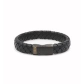 Milez - Bracelet homme - bracelet cuir homme - Zwart - Taille M