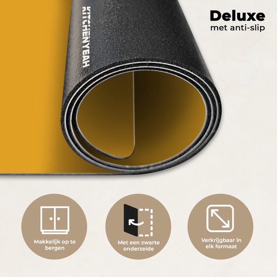 KitchenYeah® Inductie beschermer 60x52 cm - Okergeel - Herfst - Interieur - Kookplaataccessoires - Afdekplaat voor kookplaat - Inductiebeschermer - Inductiemat - Inductieplaat mat