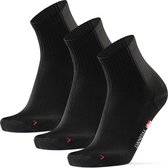 DANISH ENDURANCE Chaussettes de Sport à compression cheville légères - anti-ampoules - 3 paires - Taille 35-38