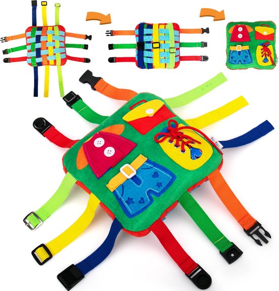 Montessori speelgoed voor in de auto of vliegtuig - busy board activiteiten  paneel –... | bol.com
