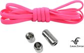 Lace Force® veters - (donker roze) - niet strikken - elastische veters zonder strikken - no tie - schoenveters - sportveters - rond - schoenveters - kinderveters