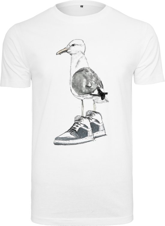 Mister Tee Heren Tshirt Seagull Sneakers Wit