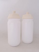 2 x Bouteille Tacx - 500 ml - Wit avec bouchon or Wit - Gourde