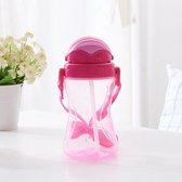 New Age Devi - Gobelet "420 ml sans BPA et anti-déversement" | Avec paille et sangle amovible | Pour les tout-petits et les enfants d'âge préscolaire | Rose"