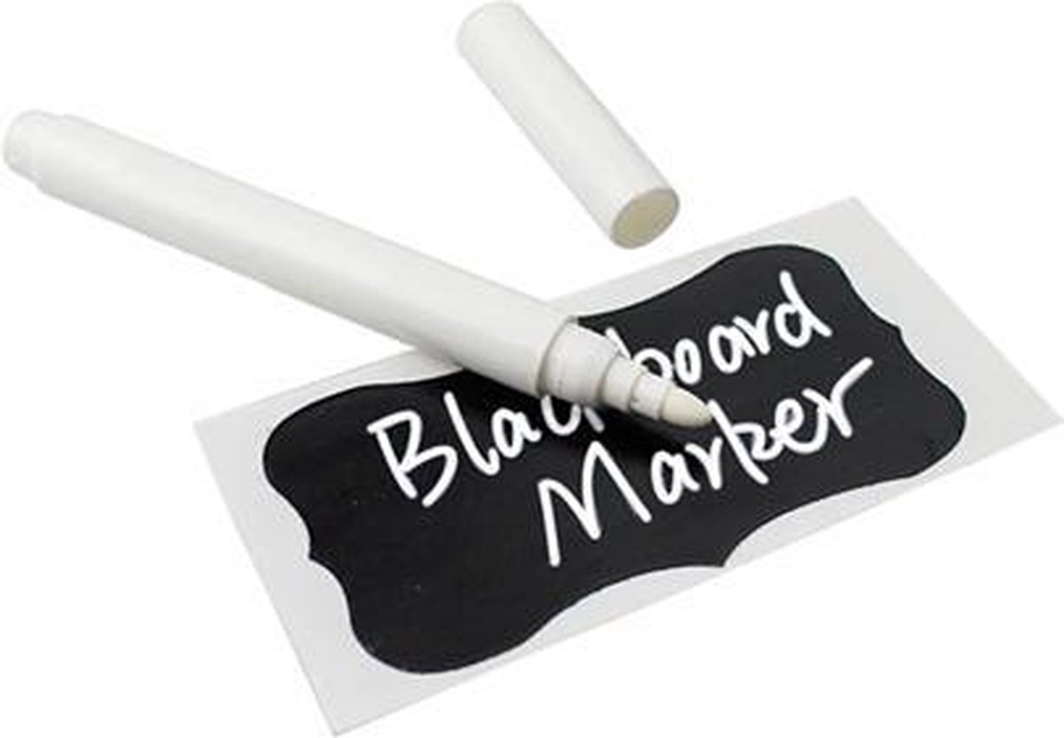 White Chalk Markers | Krijtpennen Dunne Stift | Glas- Raam- Keramiek stiften - Merkloos