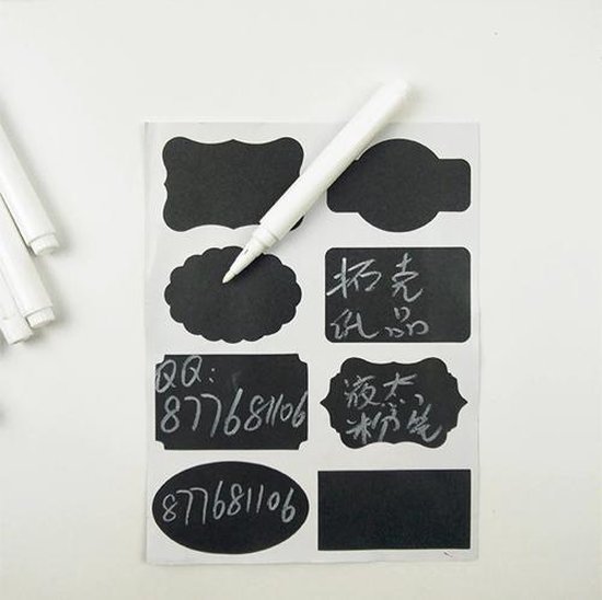 White Chalk Markers | Krijtpennen Dunne Stift | Glas- Raam- Keramiek stiften - Merkloos
