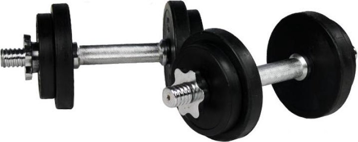 Gorilla Sports Dumbellset - Halterset - Rubber - 20 kg