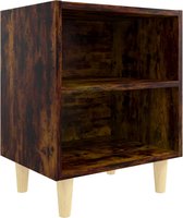 vidaXL-Nachtkastje-met-houten-poten-40x30x50-cm-gerookt-eikenkleurig