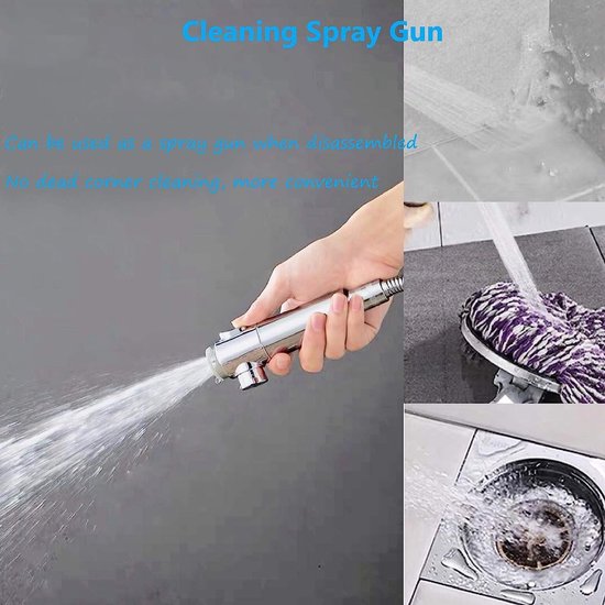 douchekop, drukverhoging, 3 straalsoorten, universeel, met stopknop