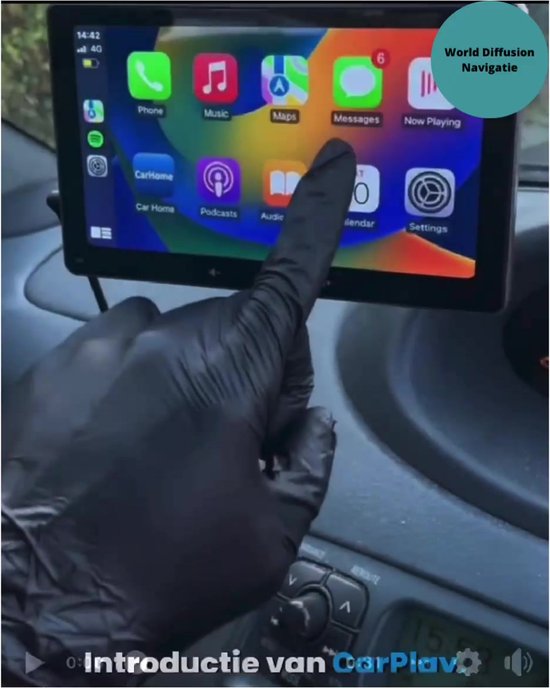 Auto GPS-navigator, 9-inch Auto-gps-navigatie Grote POI Spraakbegeleiding Touchscreen 800 × 400 Draagbaar voor Vrachtwagen