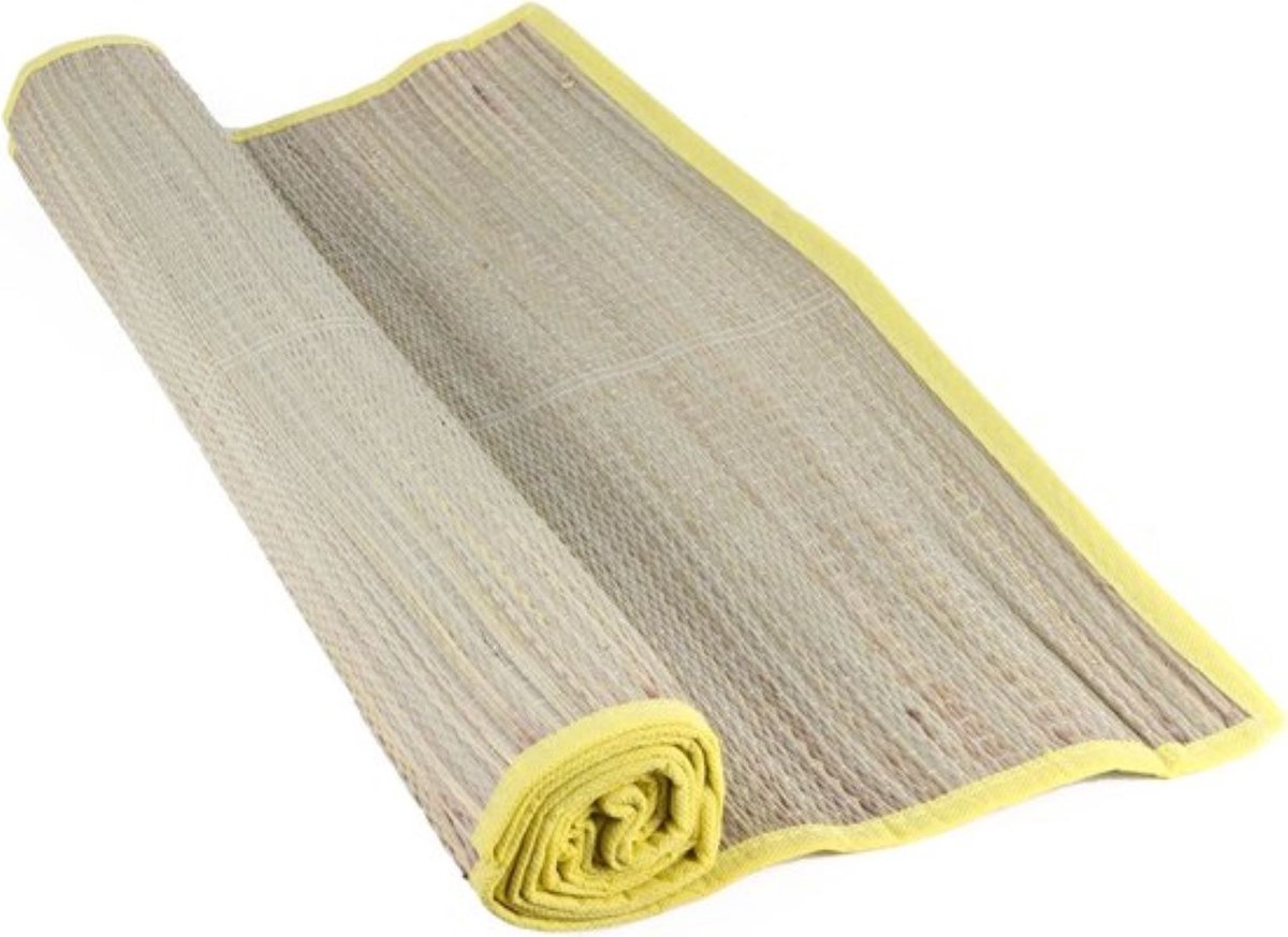 Rieten strandmatje - 4 Stuks - Beach Mat - 180 x 60 cm - Oprolbaar - Volwassenen - Kinderen - Voordeel Set 4 Stuks