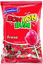Bon Bon Bum Strawberry Lollypops (408g)