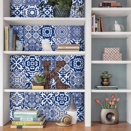 Ulticool Décoration Stickers carrelages - Nederland Blauw Wit - 15x15 cm - 15 pièces