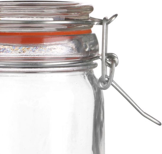 Urban Living Weckpot/inmaakpot - 6x - 250 ml - glas - met beugelsluiting - D7 x H12 cm