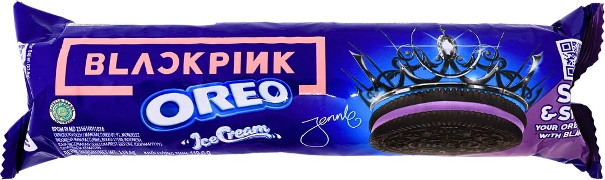 Oreo Blackpink cookies - speciale editie met bosbessen ijssmaak