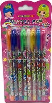 Set Glitterpennen - 8 kleuren - Metallic - Glitter pen met Fruit Geuren