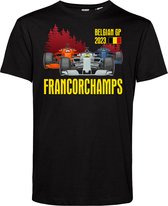 T-shirt Skyline Francorchamps 2023 | Formule 1 fan | Max Verstappen / Red Bull racing supporter | Navy | maat 4XL