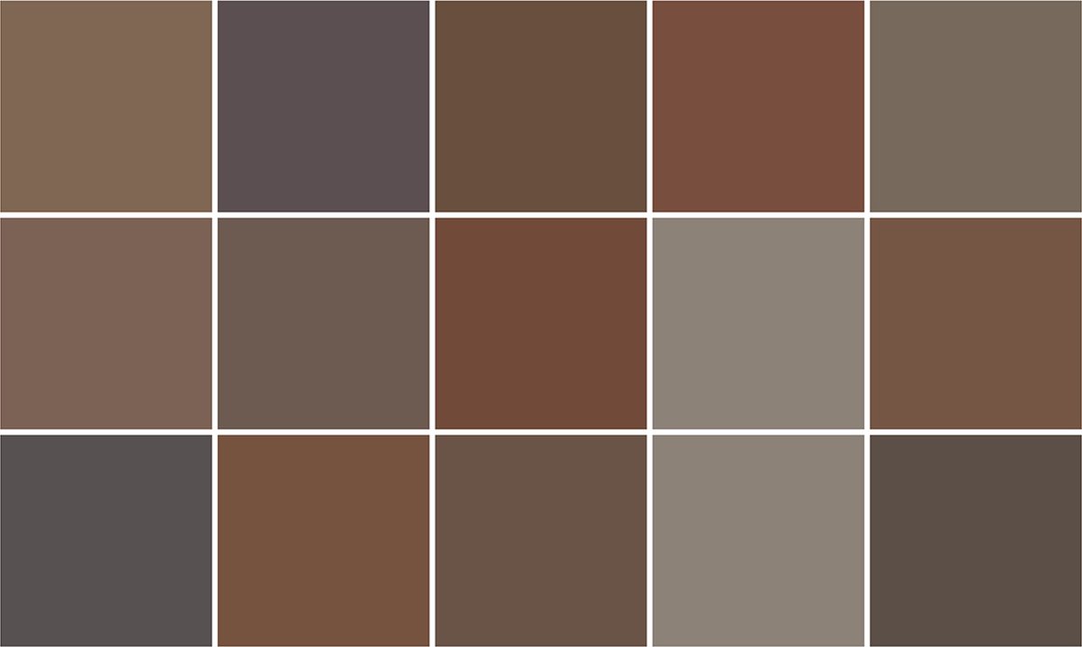 Plaktegels - Zelfklevende Tegels - 15x15 cm - Ulticool - Decoratie Sticker Tegels - Bruin Grijs Sepia Donkerbruin - 15 stuks - Plakfolie Tegelstickers - Sticktiles - Badkamer - Keuken