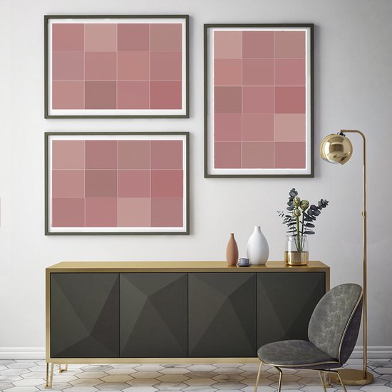 Ulticool Décoration Stickers carrelages - Rose Saumon Vieux Cuisine Pink - 15x15 cm - 15 pièces