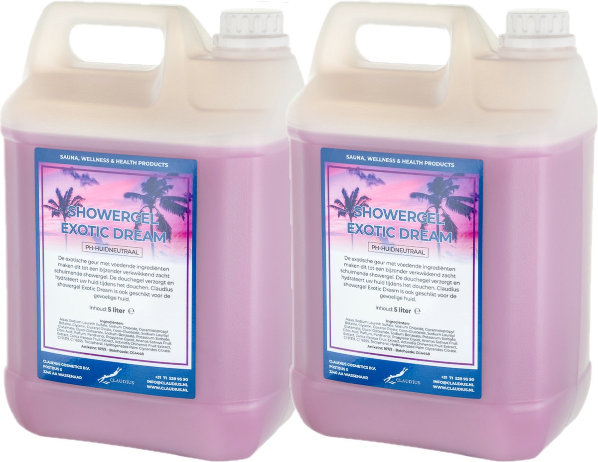 Goedkoopste Claudius Douchegel Exotic Dream 5 liter - set van 2 stuks - Showergel