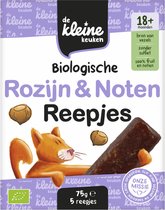 6x de Kleine Keuken Bio Rozijn & Noten Reepje 75 gr